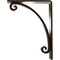 Ekena Millwork Legacy Wrought Iron Bracket, (Triple center brace), Antiqued Bronze 2"W x 5 1/2"D x 8"H BKTM02X05X08TLEABZ - alternate 8